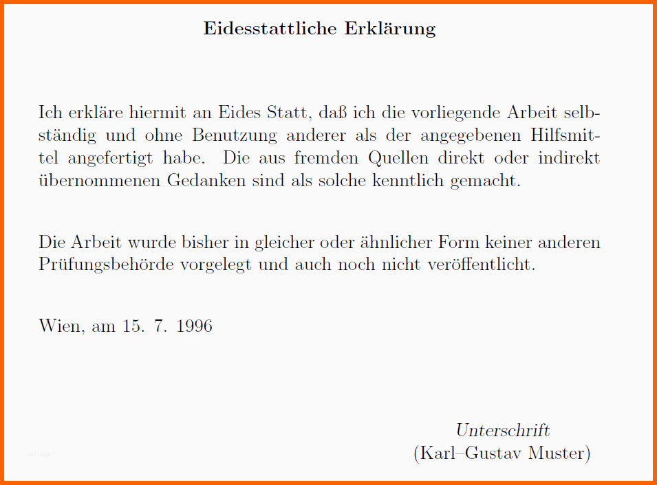 Perfekt Eidesstattliche Versicherung Muster Eidesstattliche | Kostenlos