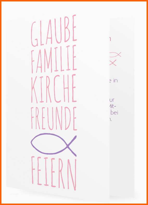 Perfekt Einladungskarten Konfirmation Vorlage