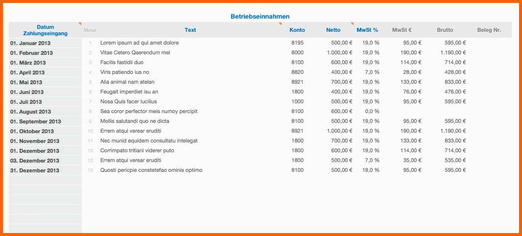 Perfekt Eür Vorlage Finanzamt Numbers Vorlage Einnahmen Uberschuss