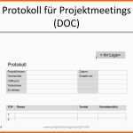 Perfekt Excel Protokoll Vorlage – De Excel