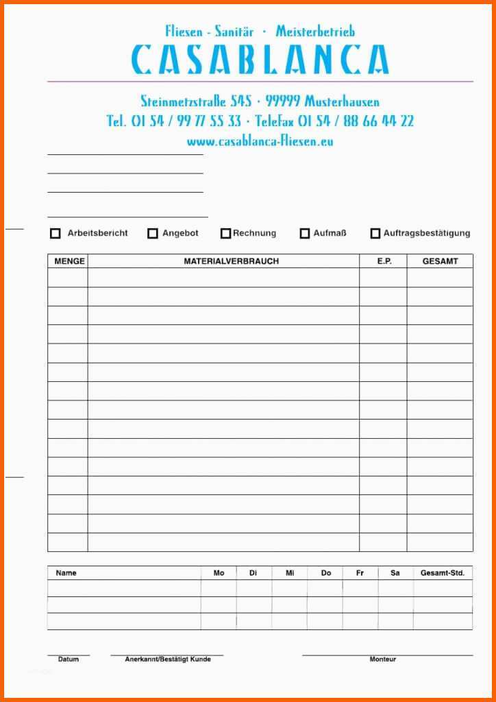 Perfekt formular Arbeitsauftrag Auftragsformulare Mit Durchschlag