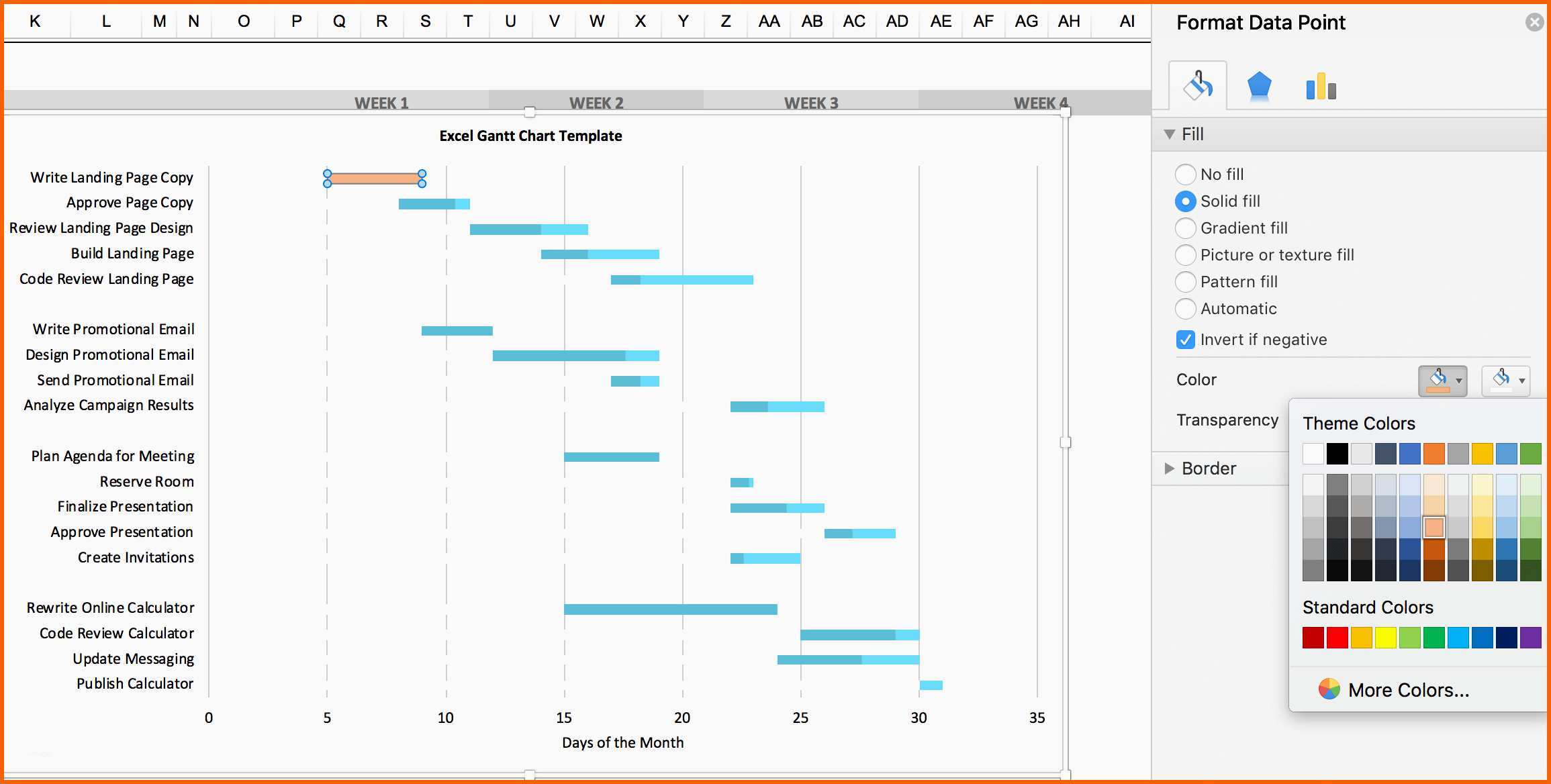 Perfekt Gantt Chart Excel Vorlage