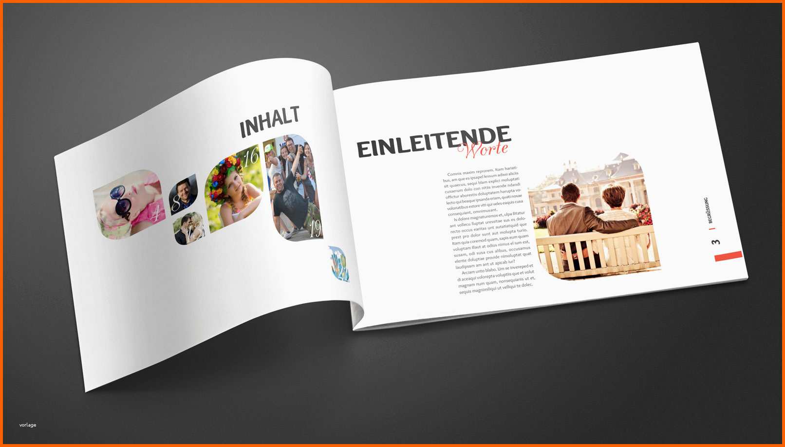 Perfekt Hochzeitszeitung Einladung Tischkarten Und Fotoalbum Für