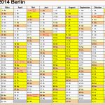 Perfekt Kalender 2014 Berlin Ferien Feiertage Excel Vorlagen