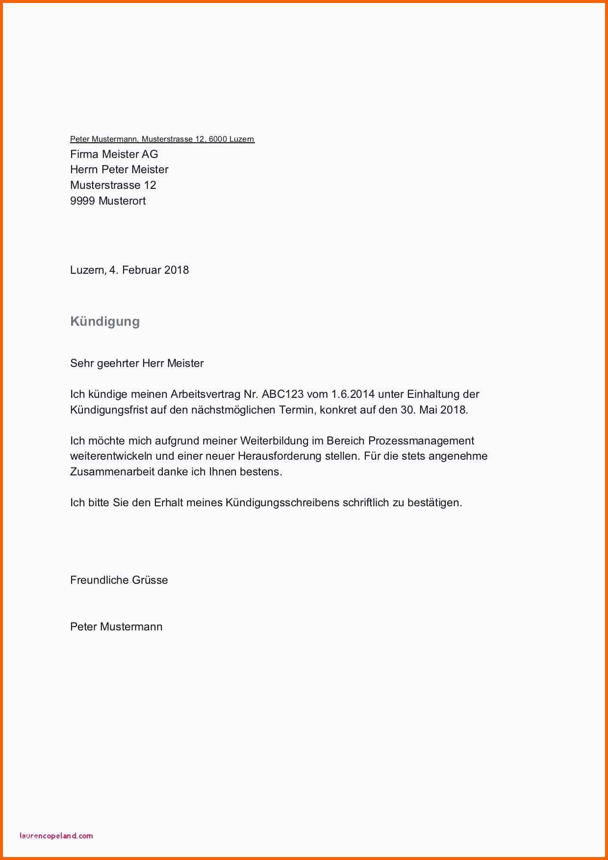 Perfekt Kundigungsschreiben Minijob Arbeitnehmer Vorlage Kostenlos