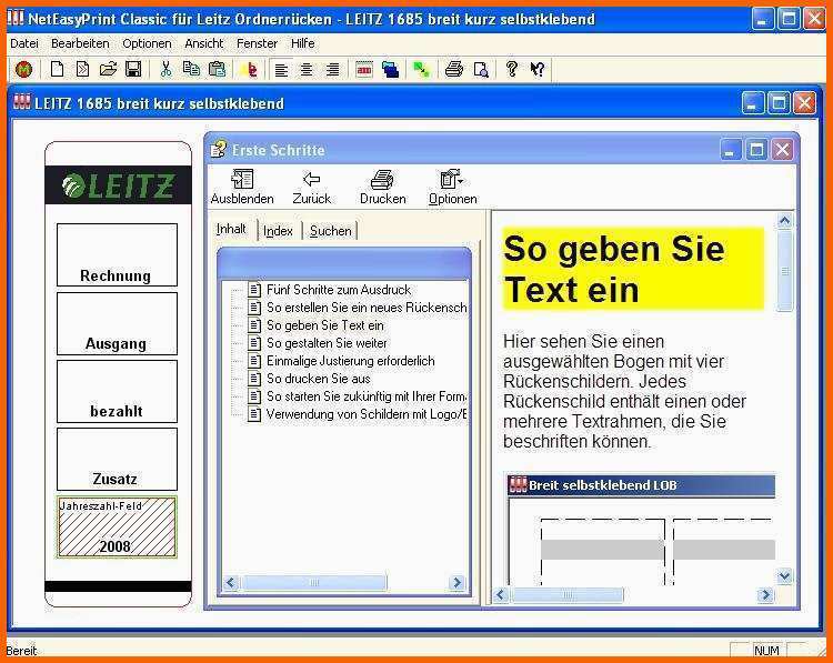 Perfekt Leitz 1686 Word Vorlage