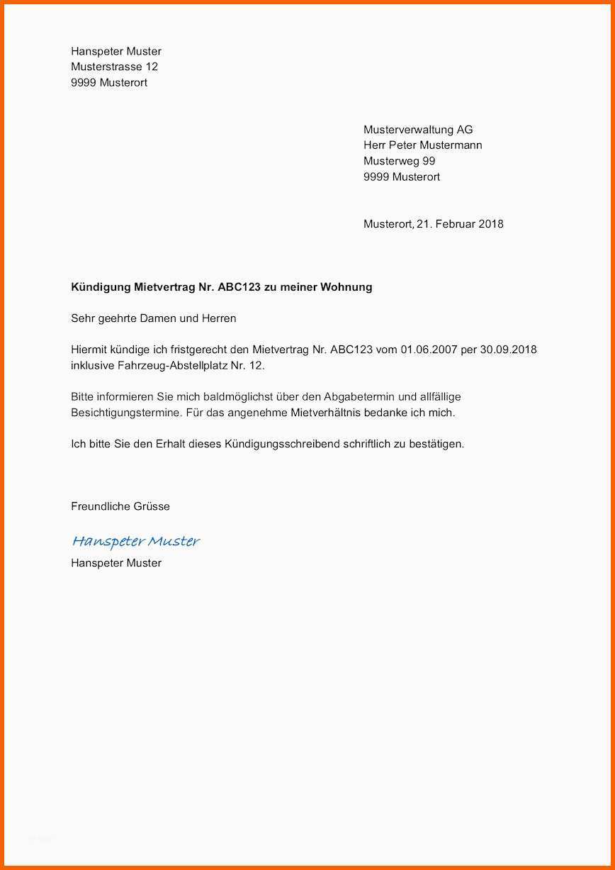 Perfekt Muster Kundigung Versicherung Kündigung Versicherung