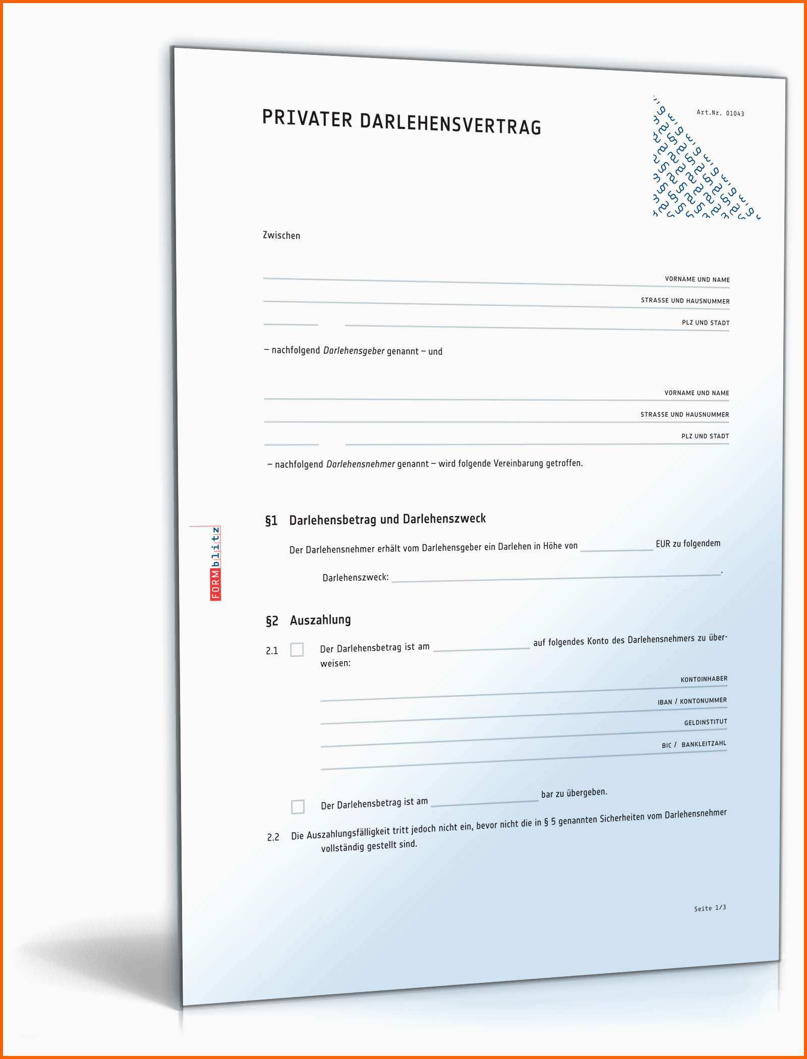 Perfekt Privater Darlehensvertrag Rechtssicher Geld Verleihen