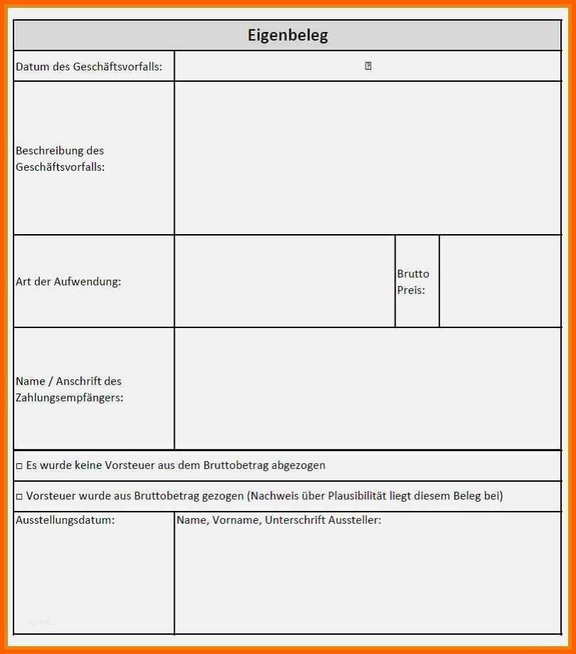 Perfekt Privatrezept Vorlage Pdf Bewundernswert 5 Eigenbeleg