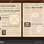 Perfekt Zeitung Seiten Vorlage Vintage — Stockvektor © Macrovector