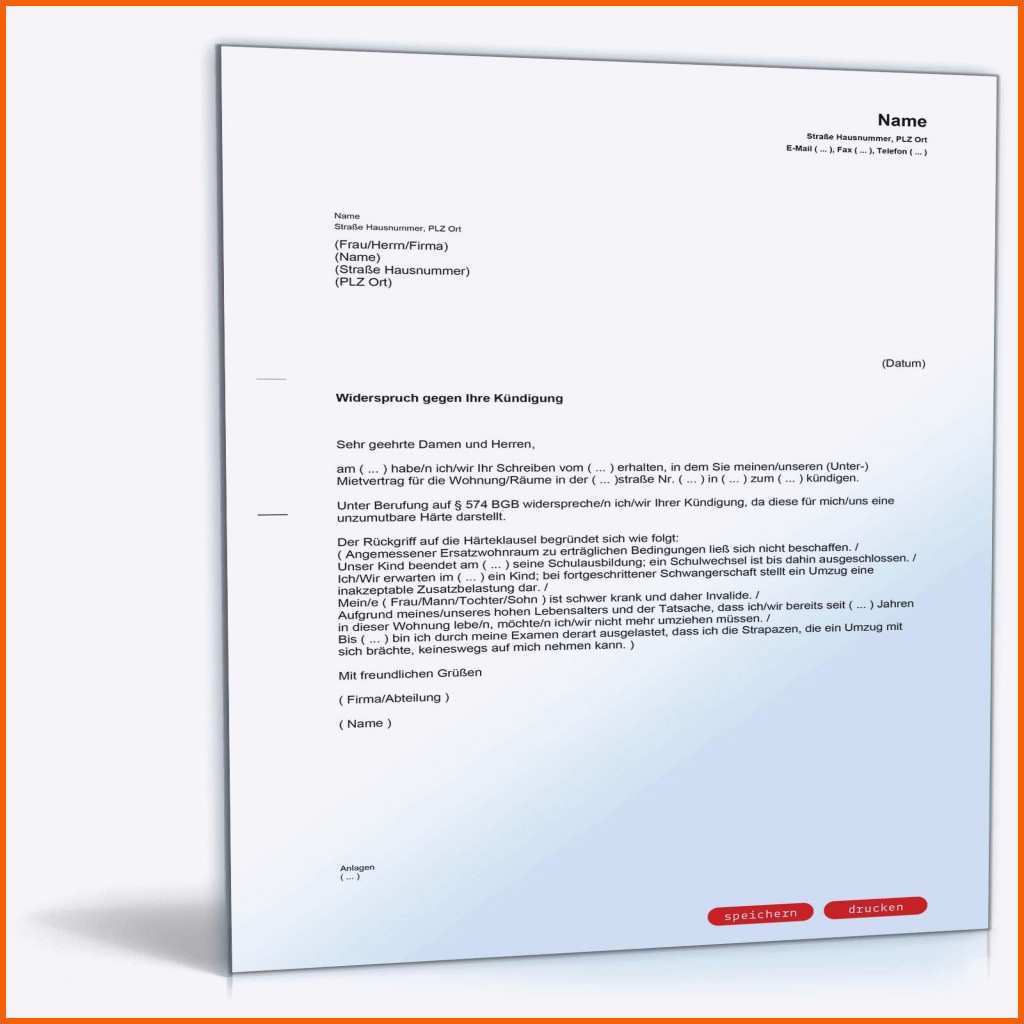 Phänomenal 12 Mietkündigung Vorlage