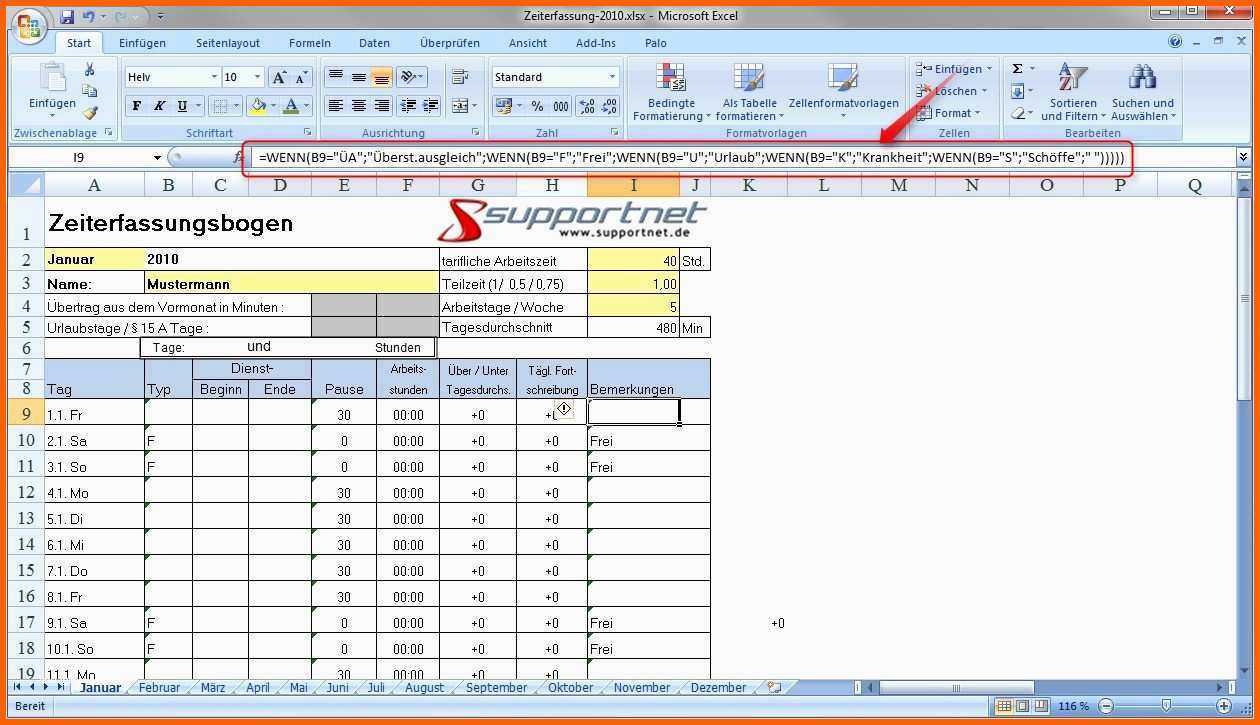 Phänomenal 14 Arbeitszeiterfassung Excel Kostenlos