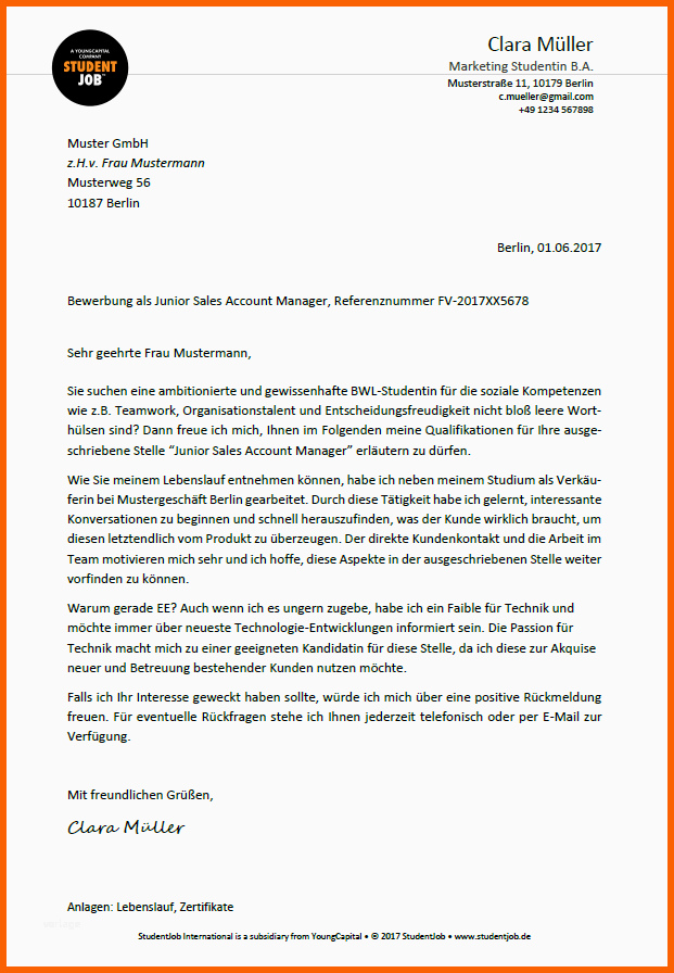 Phänomenal 15 Briefkopf Vorlage Bewerbung