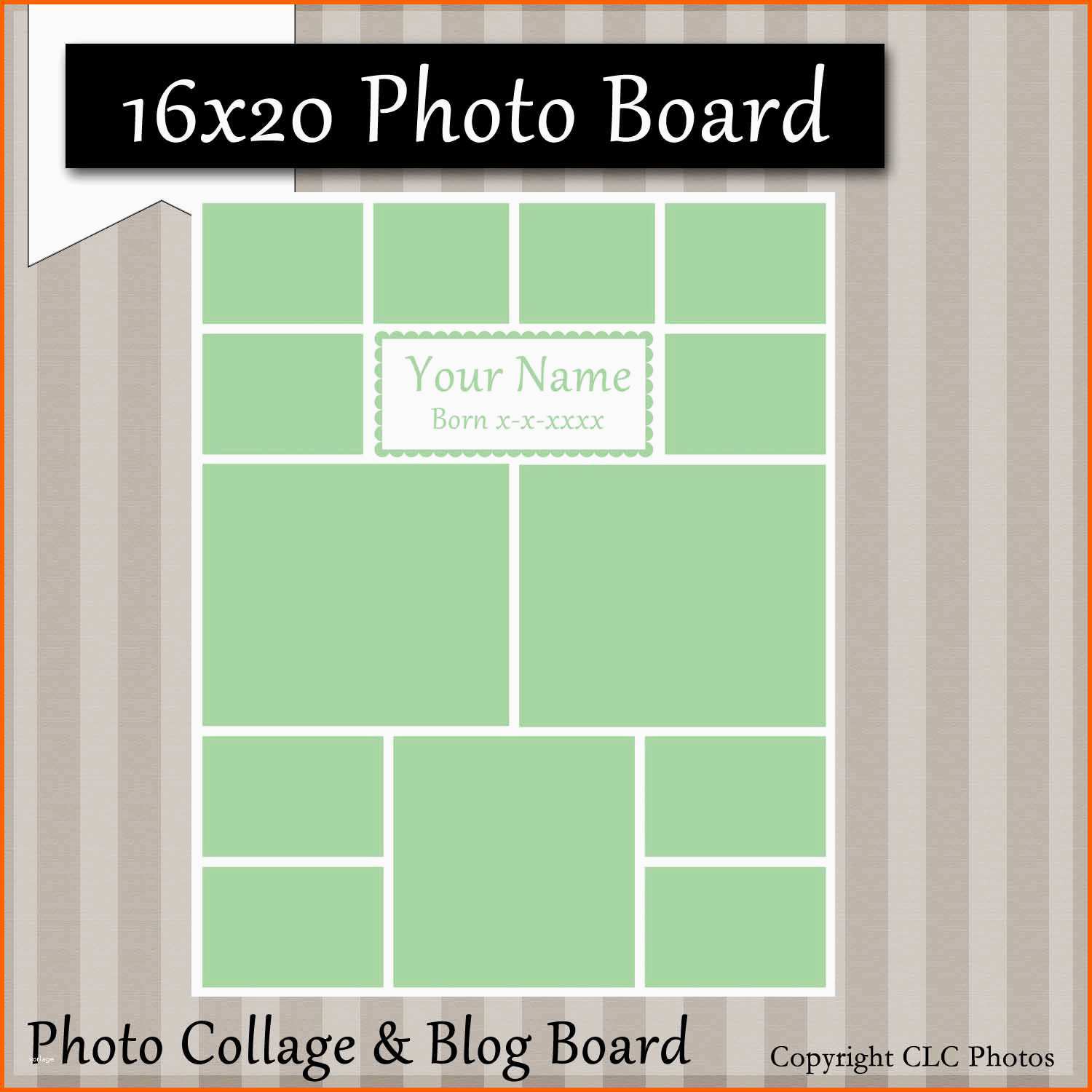 16 x 20 text box foto vorlage collage
