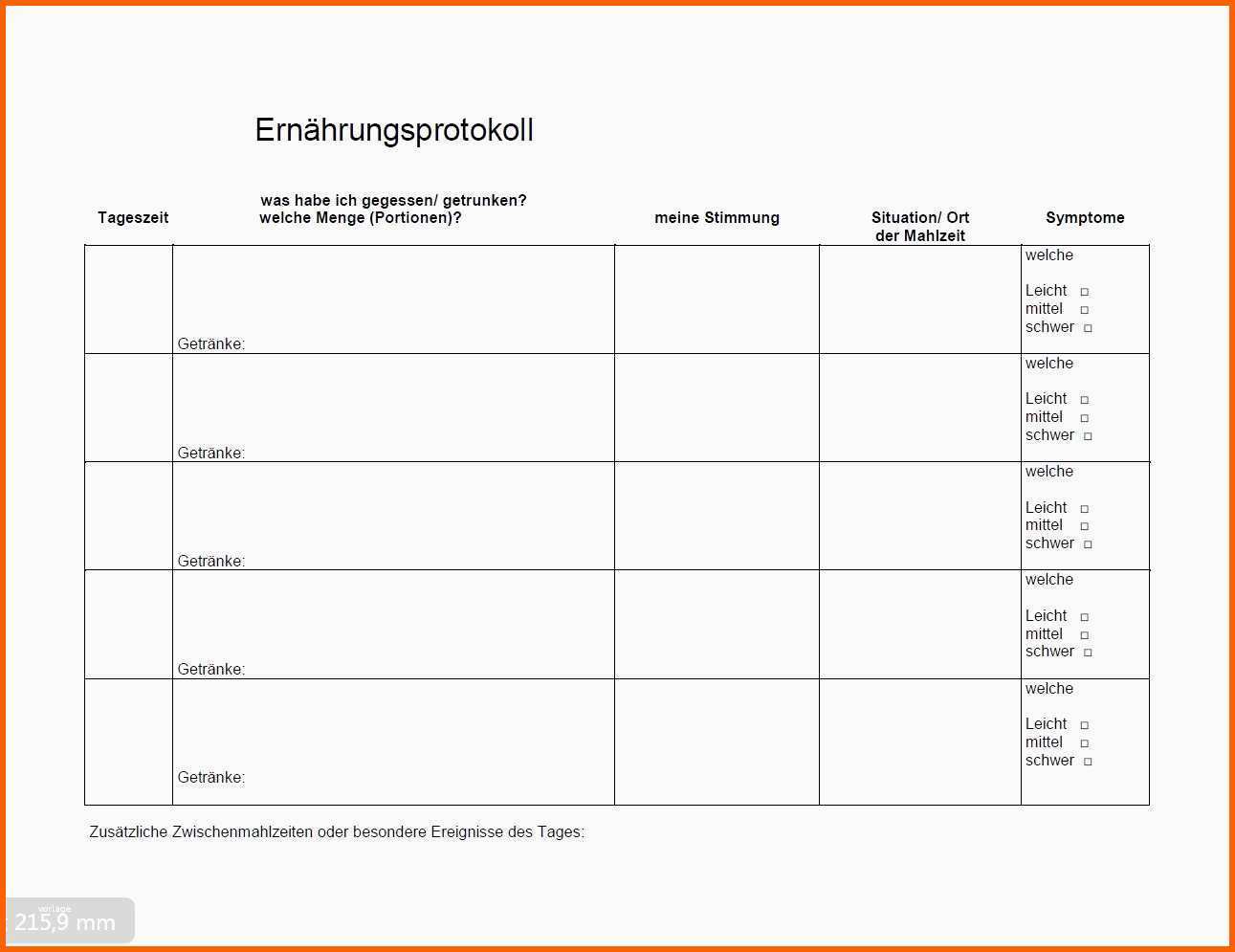 Phänomenal 8 Ernährungsplan Vorlage