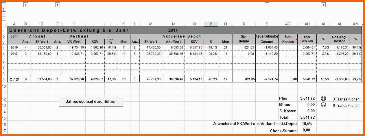 Phänomenal Aktiendepot In Excel Verwalten