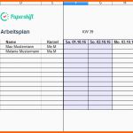 Phänomenal Arbeitsplan Vorlage Excel Kostenloser Download