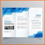 Phänomenal Blaue Geometrische Trifold Business Broschüre Design