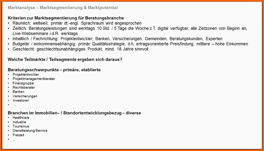 Phänomenal Businessplan Für Startups Gründer Team & Marktanalyse