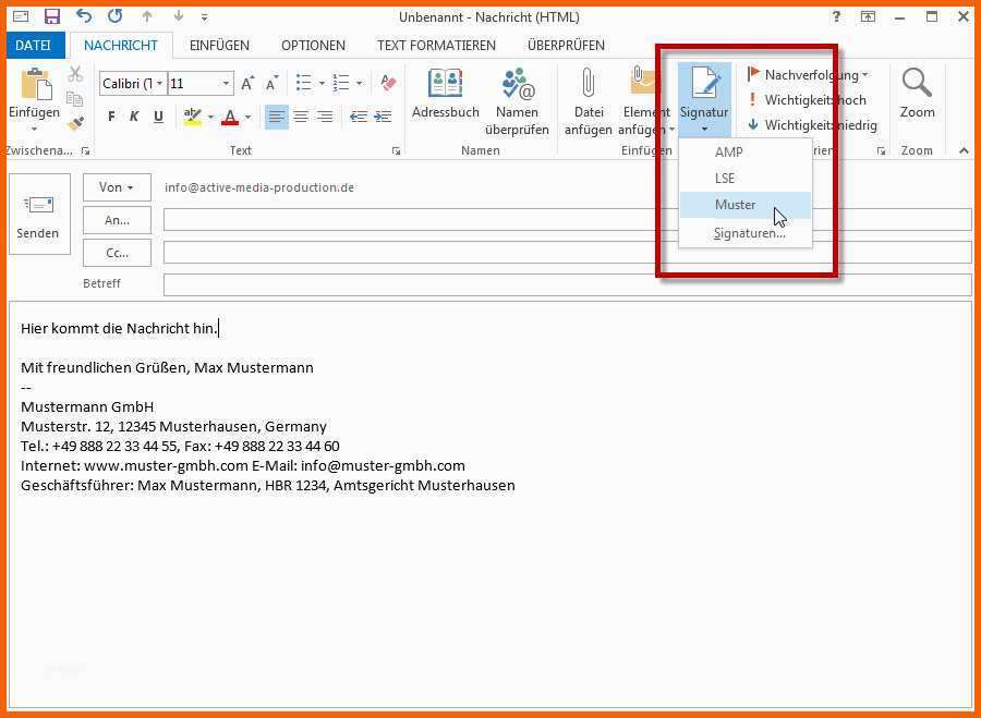Phänomenal E Mail Signaturen In Outlook Richtig Einrichten › Blogs54