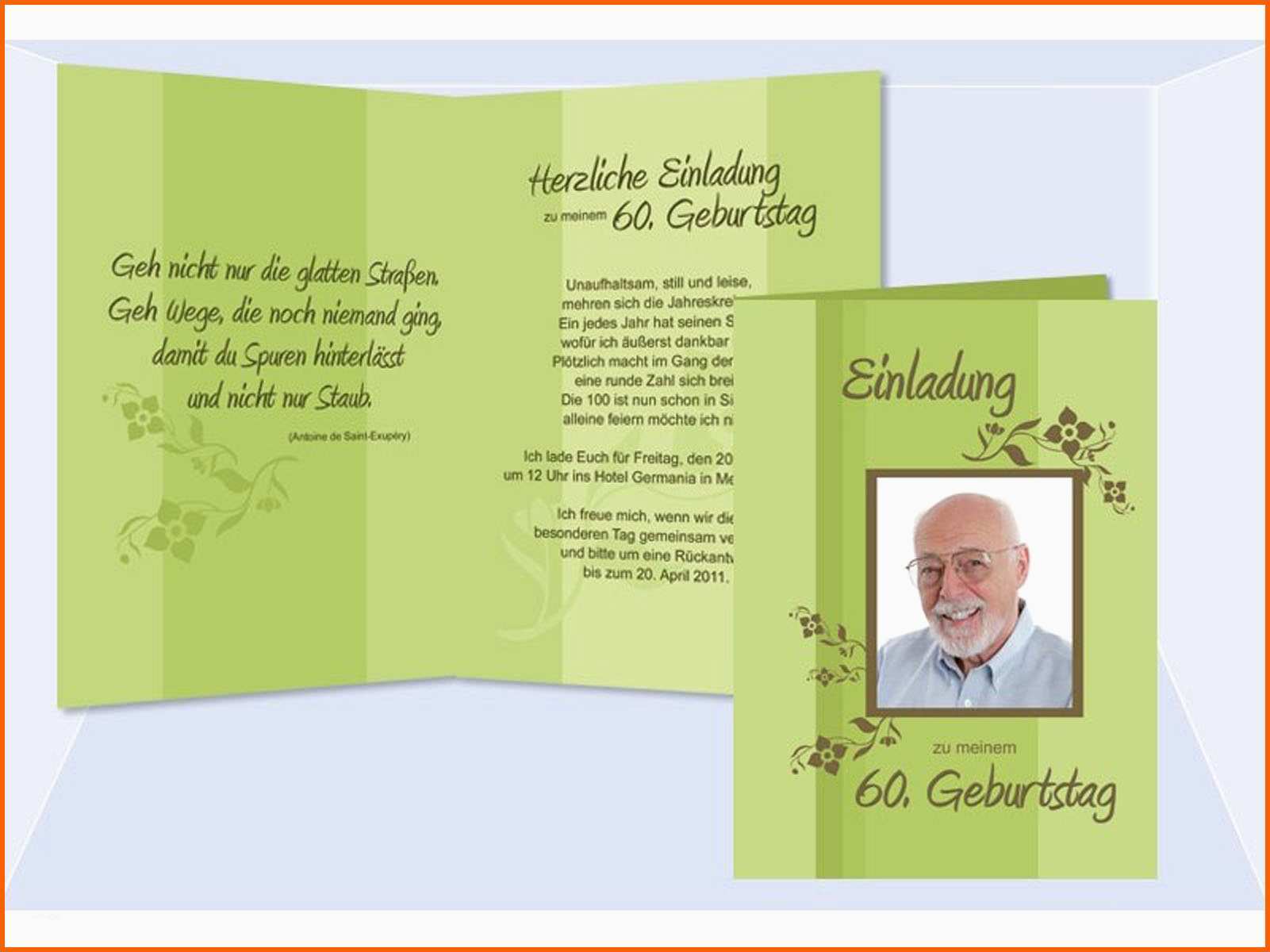 Phänomenal Einladung 60 Geburtstag
