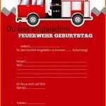 Phänomenal Einladungskarte Kindergeburtstag Feuerwehr Basteln