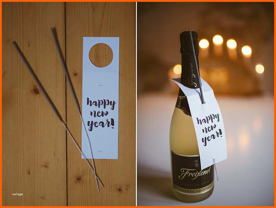 Phänomenal Flaschenanhänger Für Silvester Diy Bildpoeten