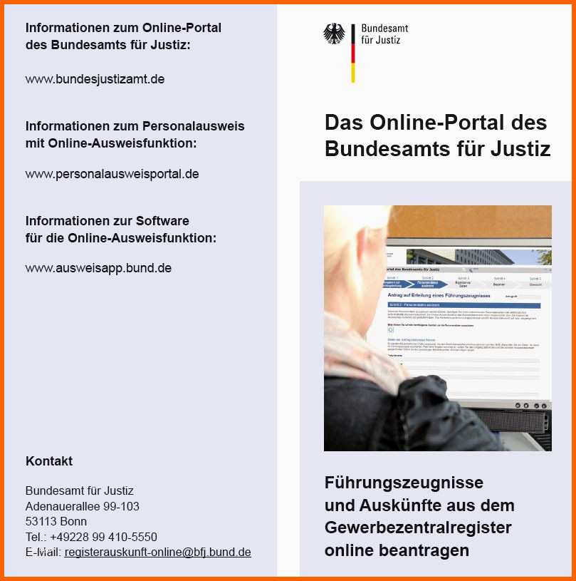 Phänomenal Führungszeugnis Zur Vorlage Bei Einer Behörde – Kostenlos