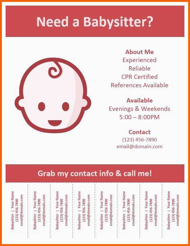 Phänomenal Genial Babysitter Flyer Vorlage Deutsch
