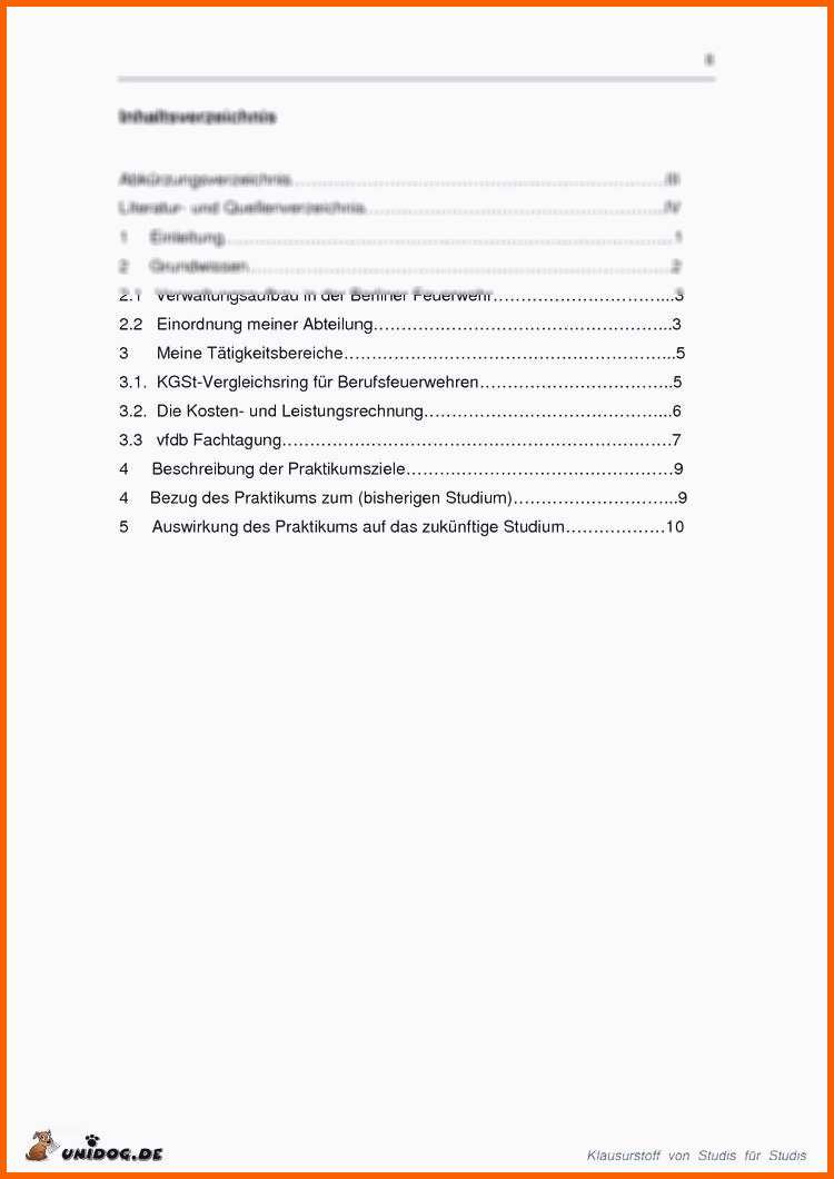 Phänomenal Genial Inhaltsverzeichnis Vorlage Schule