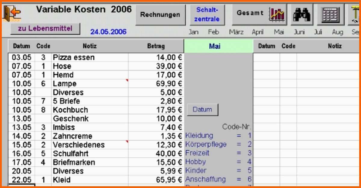 Phänomenal Haushaltskasse Für Excel Download Kostenlos Giga