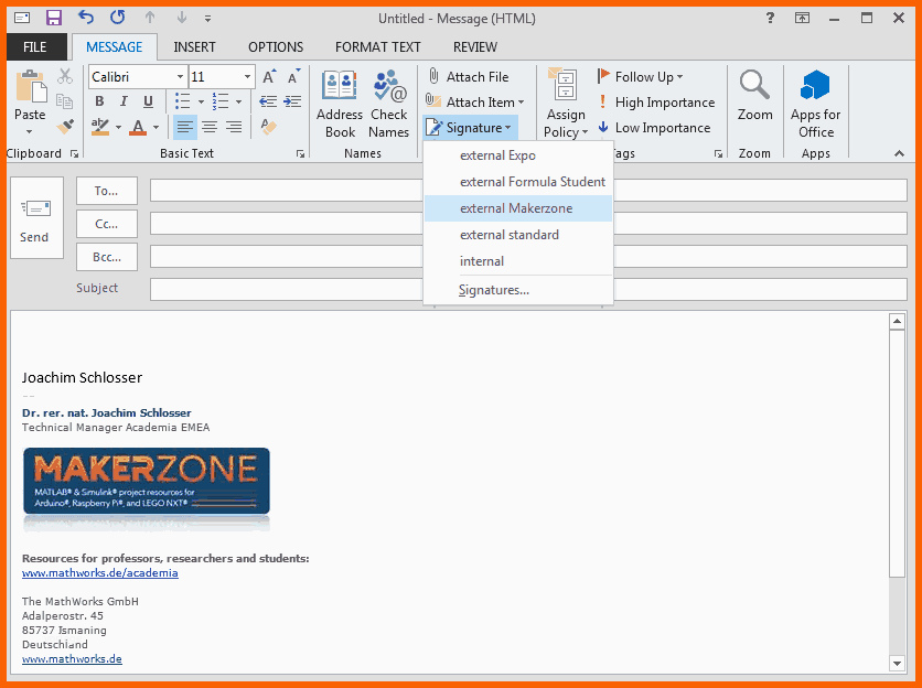 Phänomenal Mehrere Outlook Signaturen Nutzen – Situation Nutzen Dr