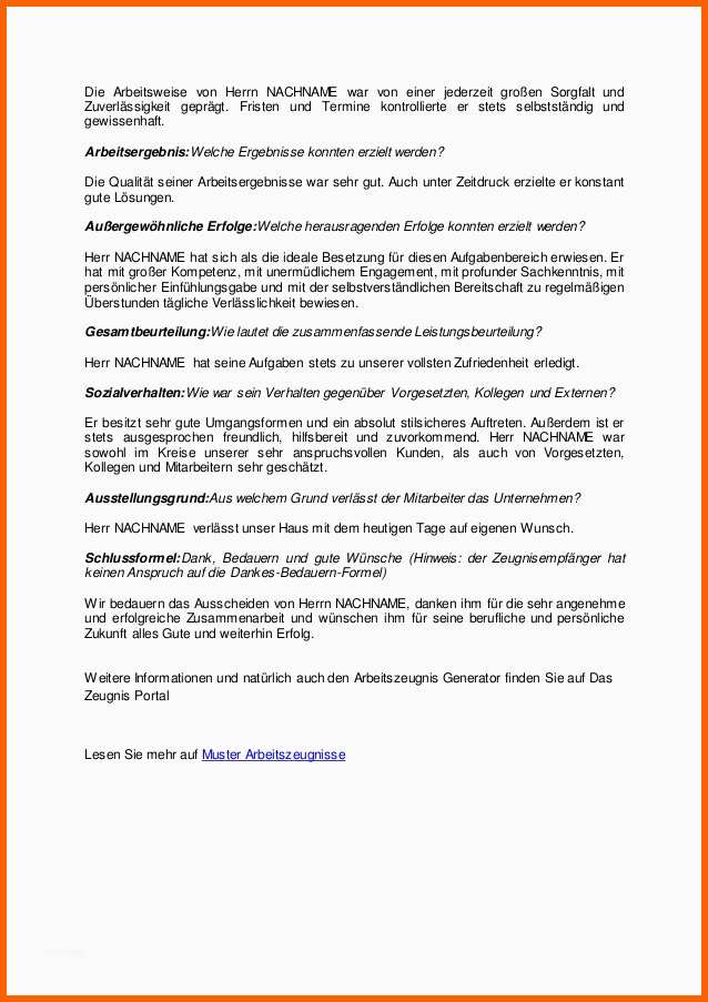 Phänomenal Musterarbeitszeugnisse Als Vorlage