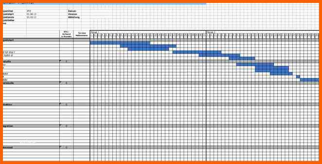 projektplan vorlage excel