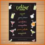 Phänomenal Schwarze Cocktailkarte Vorlage
