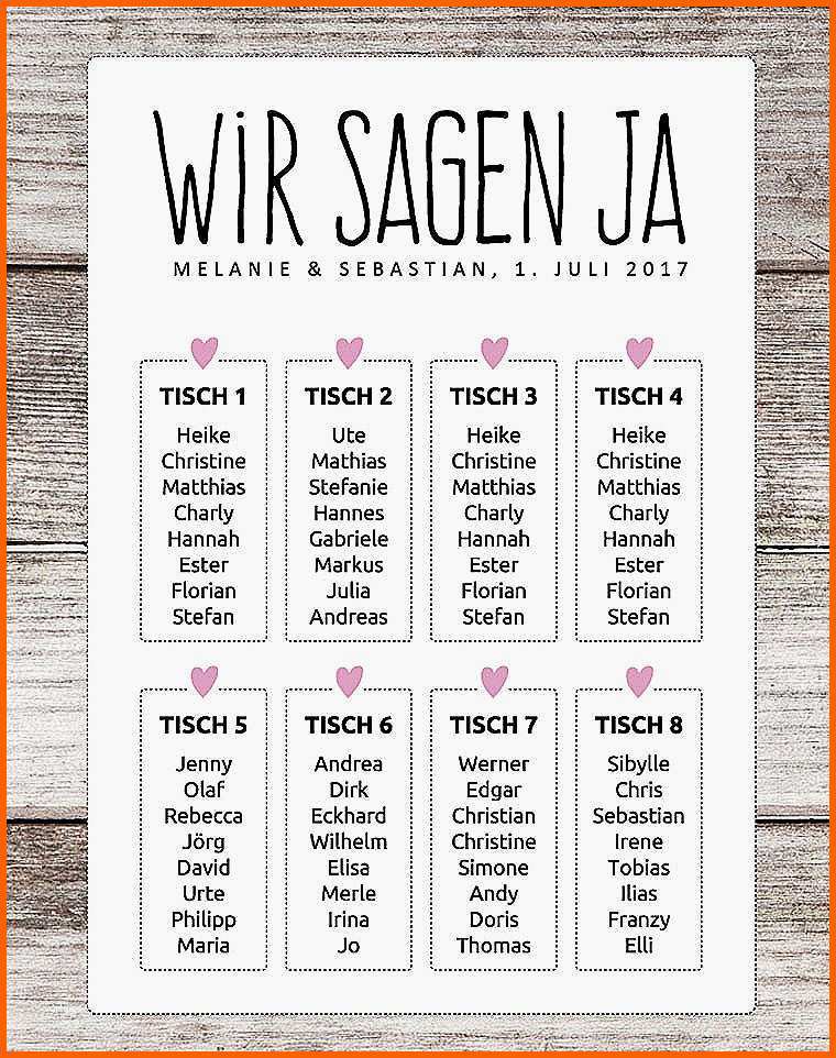 Phänomenal Sitzordnung Hochzeit Vorlage Kostenlos Sitzplan Hochzeit