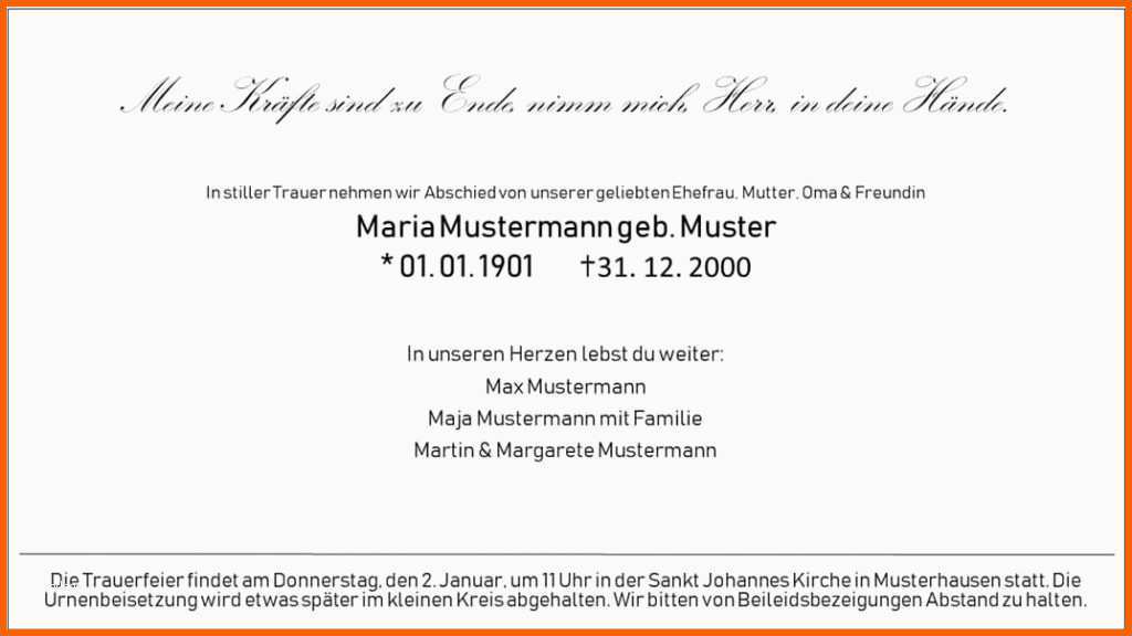Phänomenal Stilvolle todesanzeigen & Traueranzeigen Gestalten 20