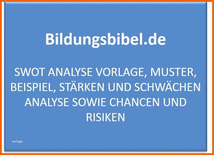 Phänomenal Swot Analyse Vorlage Muster Beispiel Stärken Und