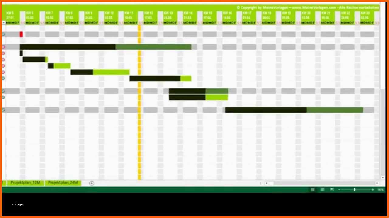 Phänomenal Tutorial Excel Projektplan Projektablaufplan Terminplan