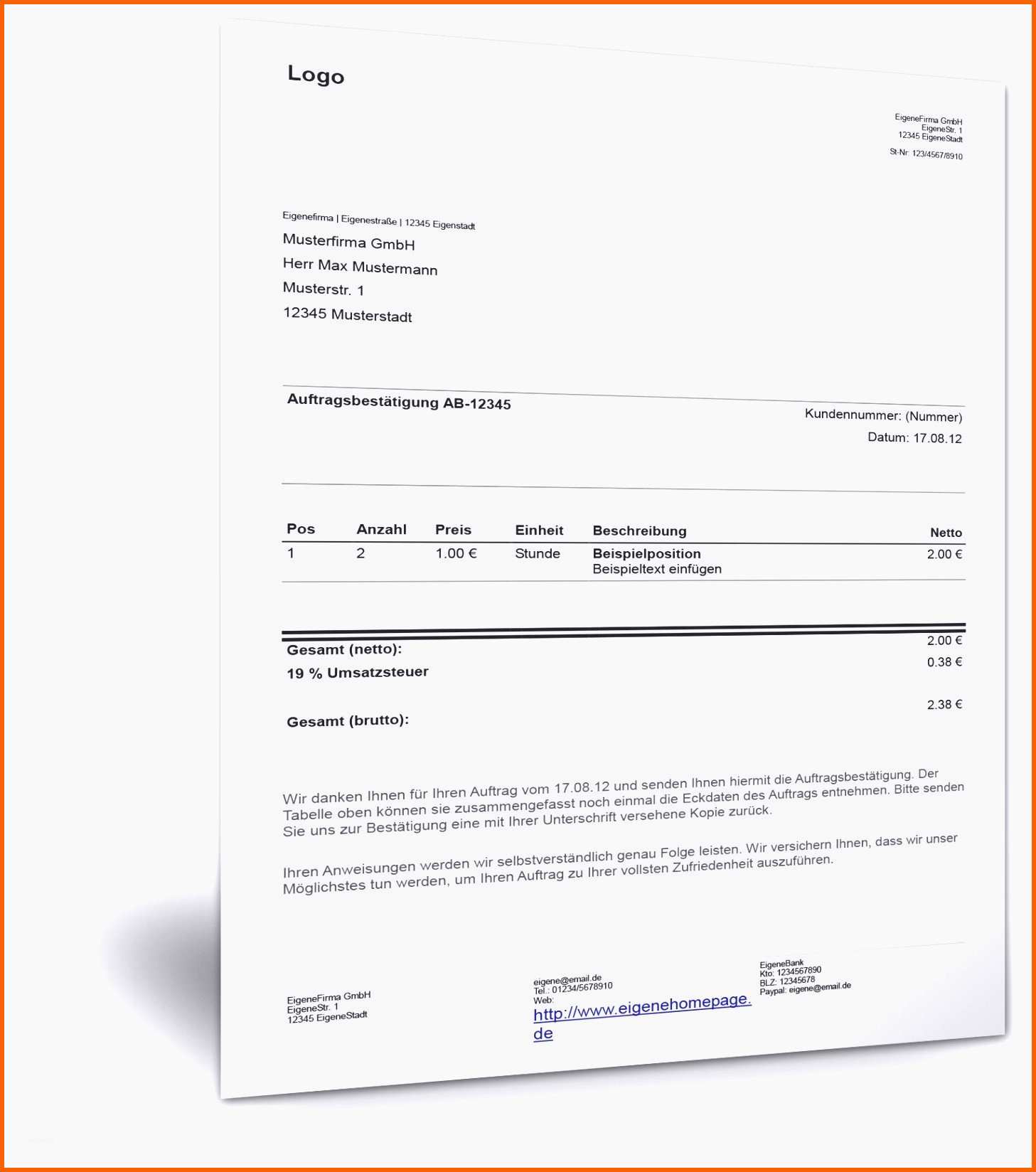 widerspruch rechnung muster