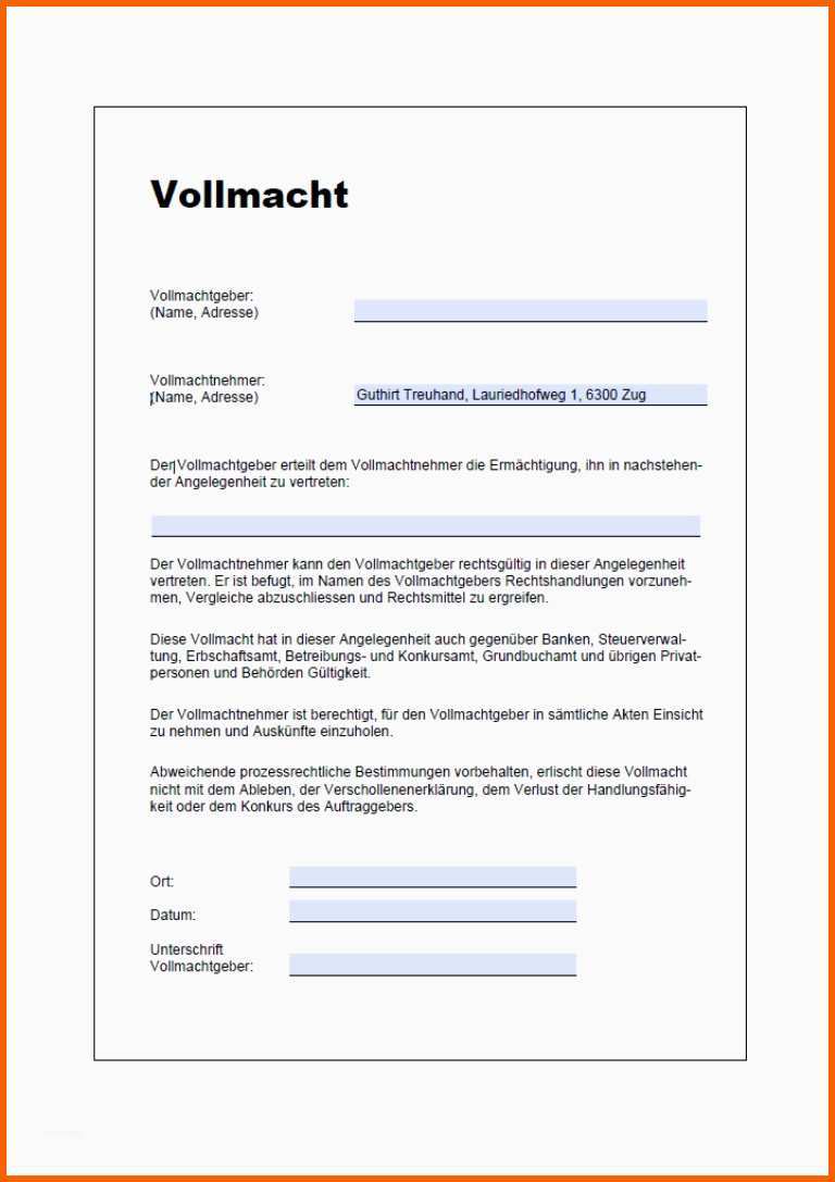 vollmacht