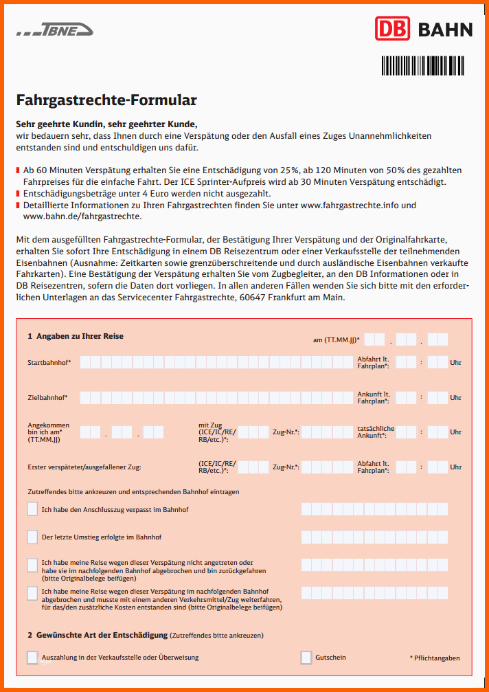 Phänomenal Zug Erstattung Line Deutsche Bahn Entschädigung Und