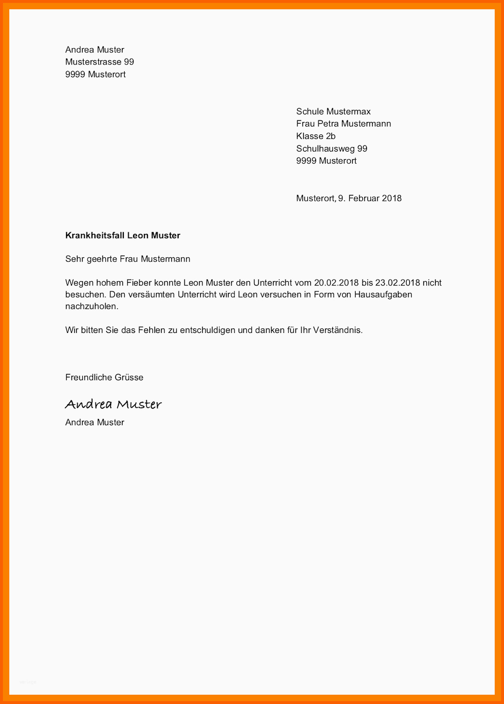 Schockieren 12 Schule Entschuldigung Schreiben