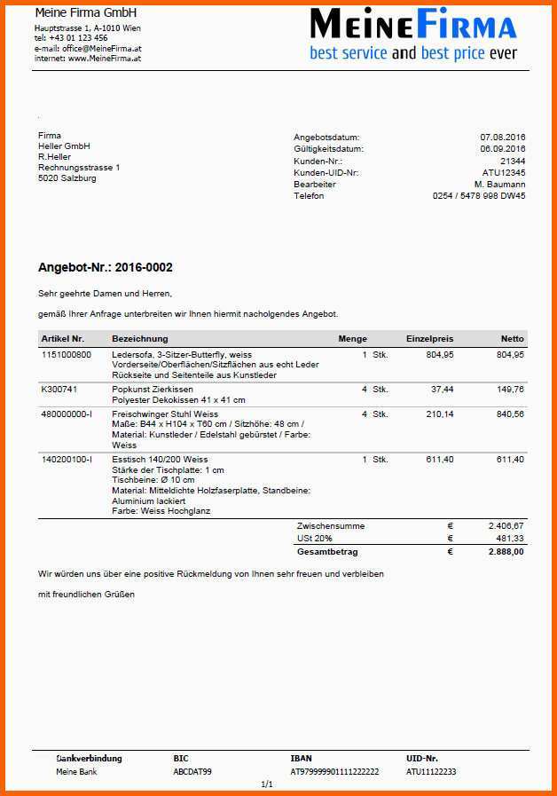 Schockieren 15 Angebotstext Muster