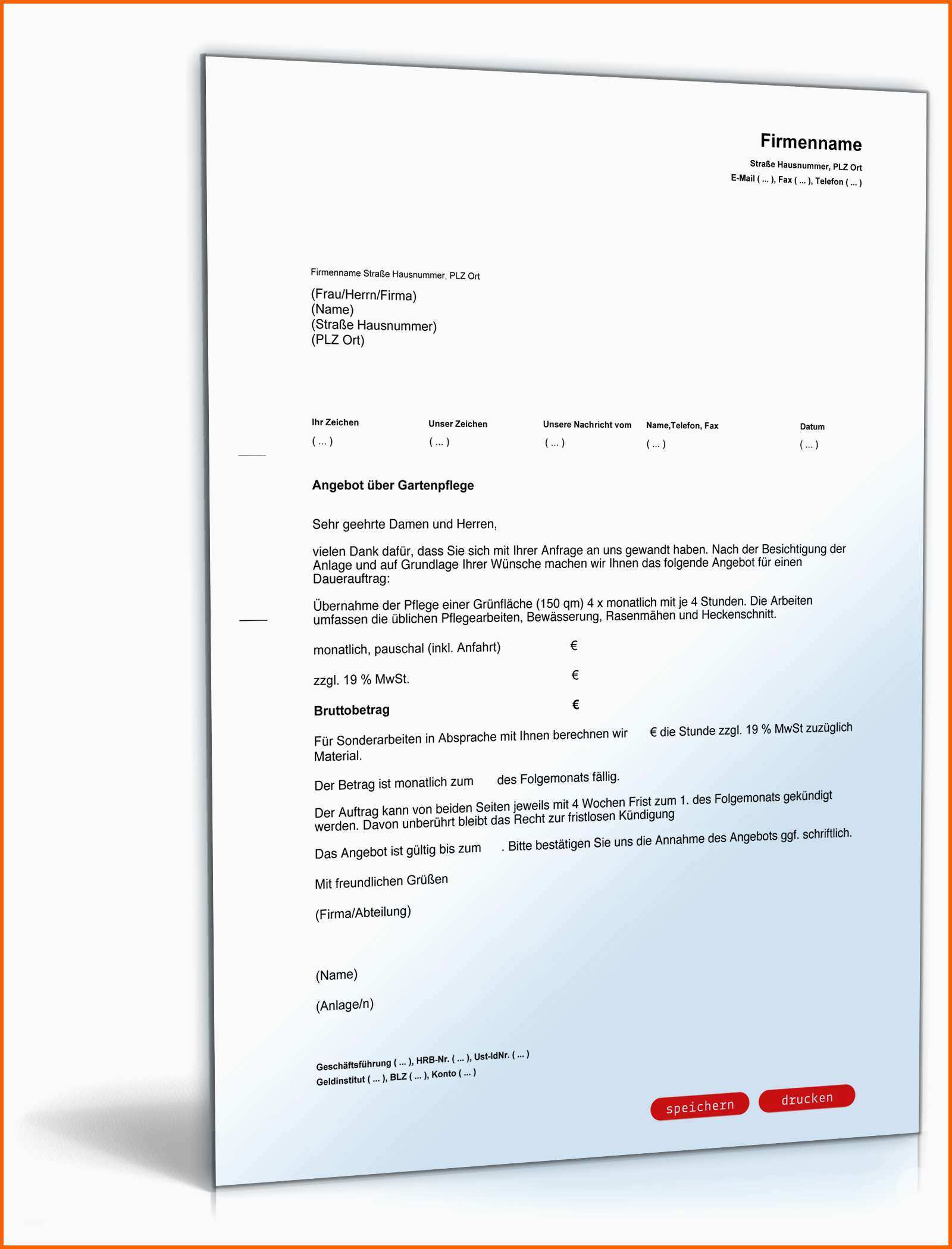 Schockieren Angebot Gartenpflegearbeiten