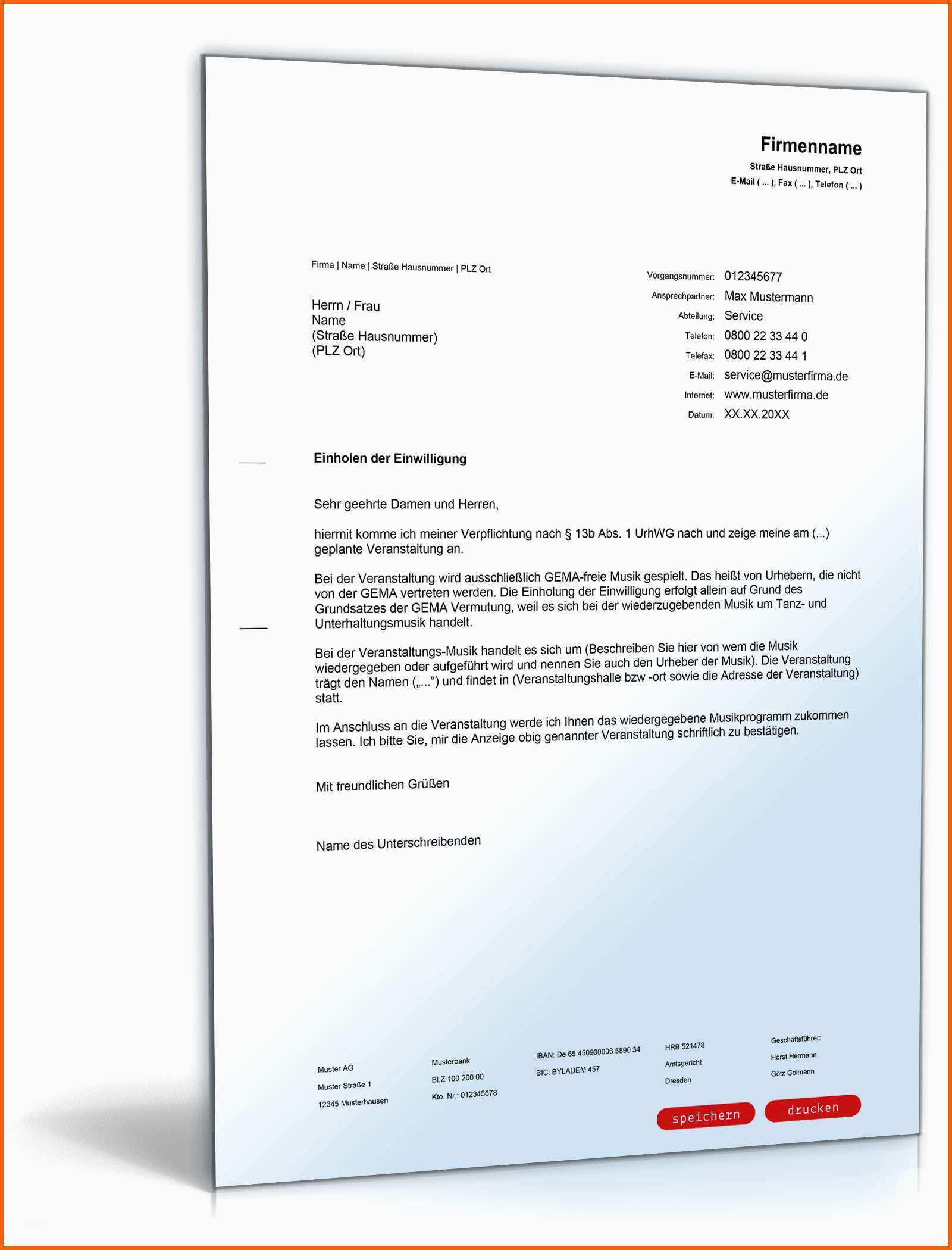 Schockieren Anmeldung Einer Veranstaltung Bei Der Gema