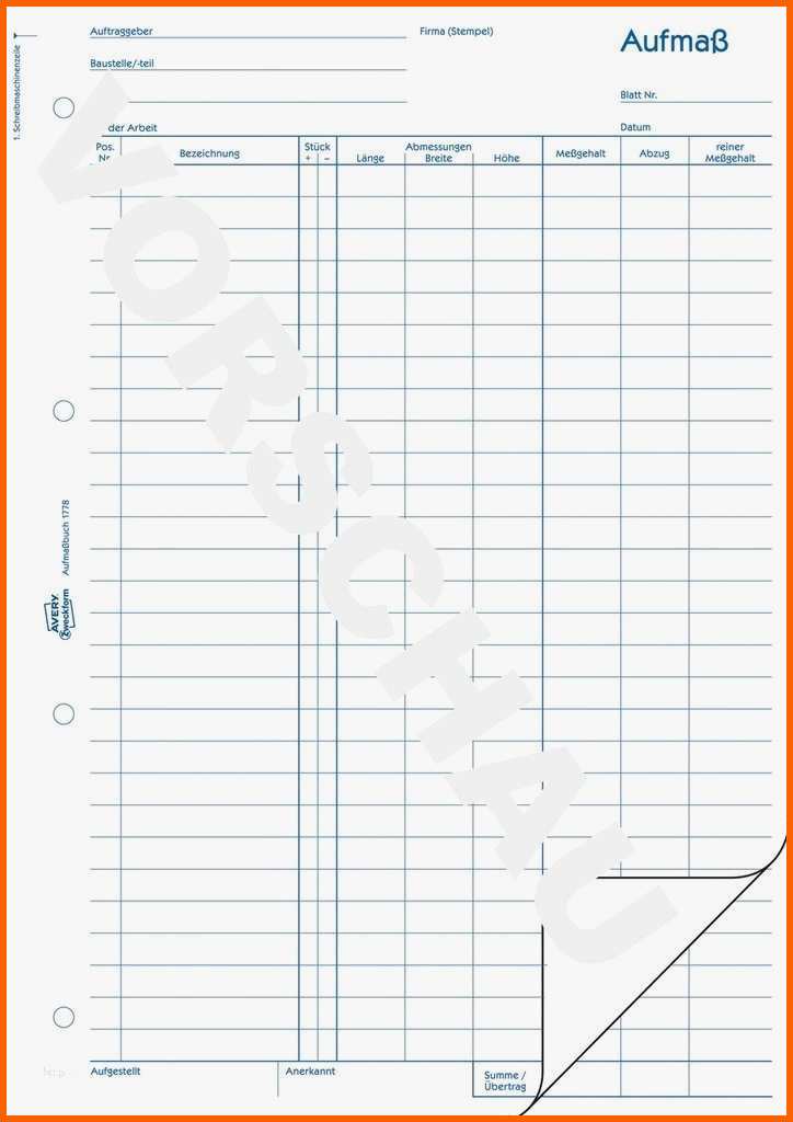 Schockieren Aufmaß Vorlage Pdf Erstaunlich Aufmaß 1778 G Book