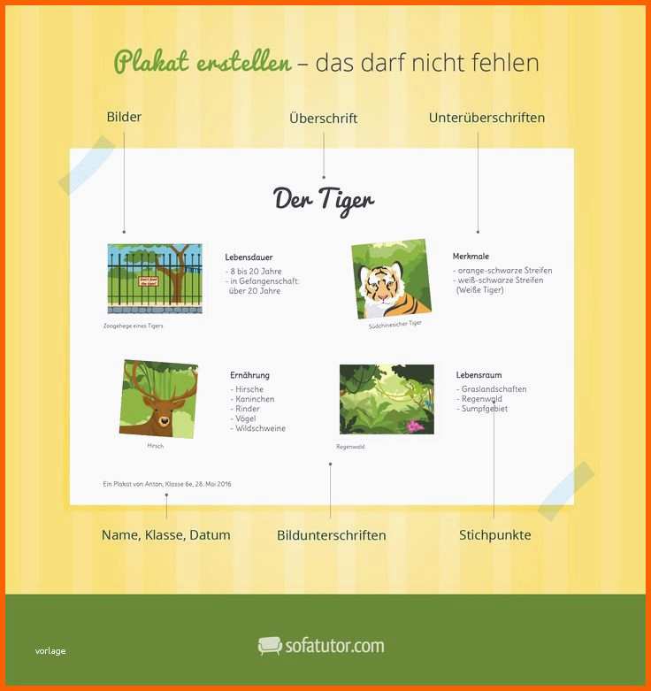 Schockieren Besten Der Plakat Gestalten Schule Vorlage
