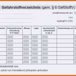 Schockieren Gefahrstoffverzeichnis Muster