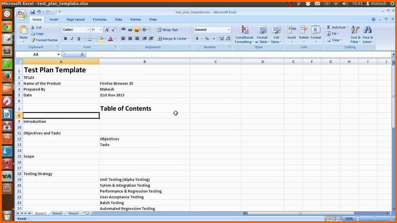 Schockieren Ieee Sample Test Plan Template